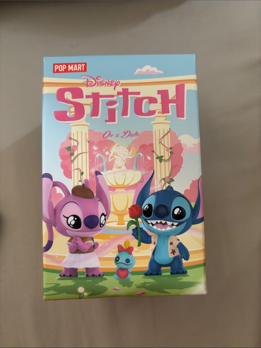 POP MART Disney Stitch On a Date Collectible Toy - Blue & Pink